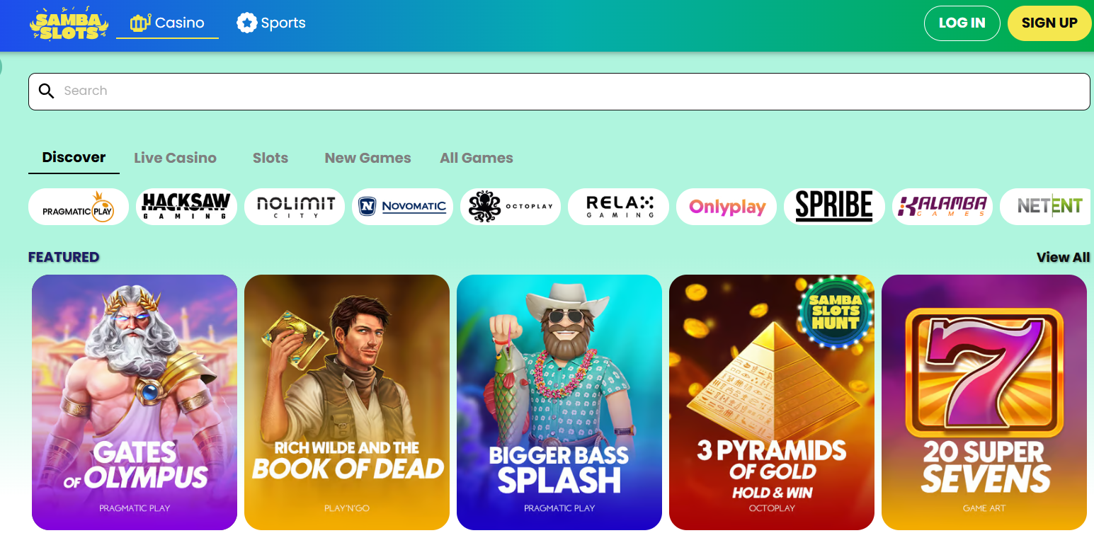 siti slot online -samba slots