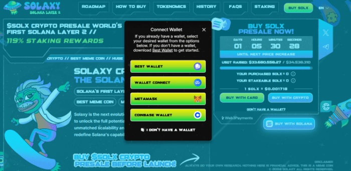 best-low-cap-coins Connect wallet to Solaxy