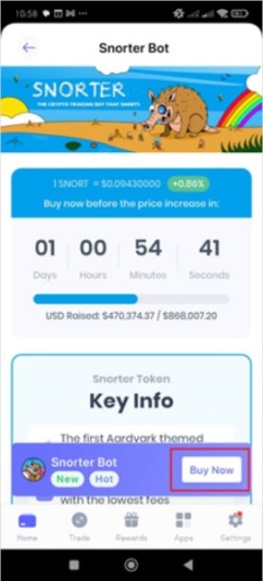 Complete Purchase of $SNORT token