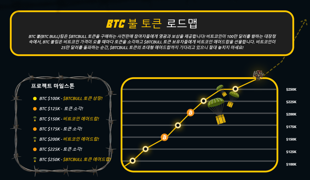 BTC 불 토큰 로드맵