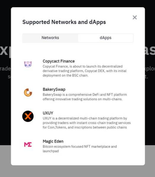 Binance’s Web3 Wallet supports multiple dApps for broad DeFi use cases.