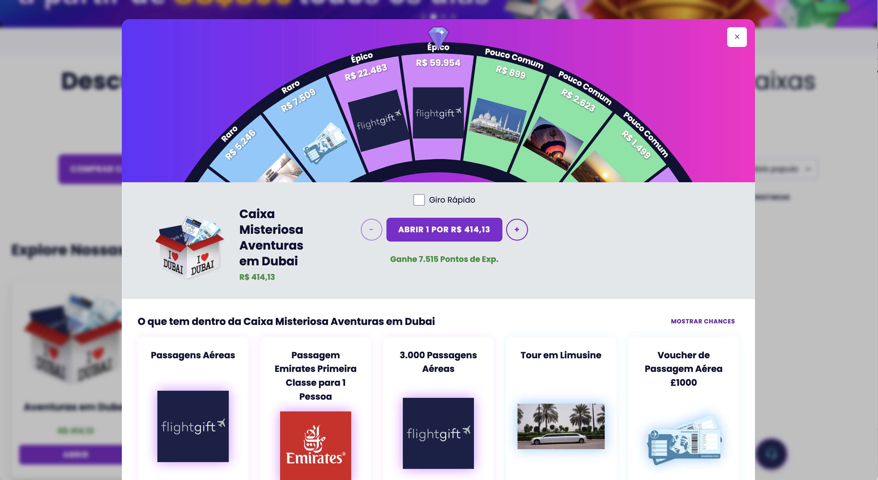Caixa Misteriosa Aventuras em Dubai