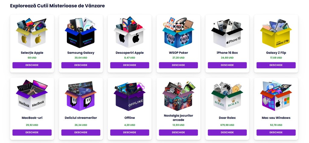 Choosing box - joaca si castiga