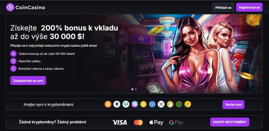 2. CoinCasino – Ideální pro Krypto Sázení s USDT
