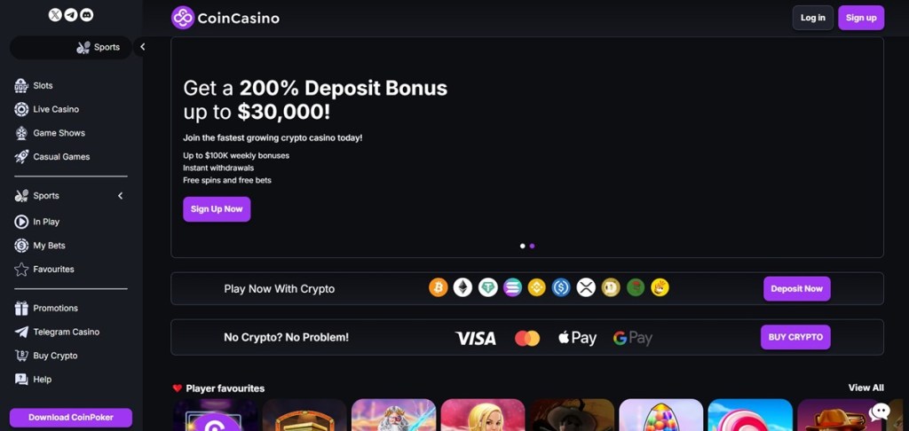 CoinCasino – Moderné Online Kasíno s Kryptomenovými Bonusmi