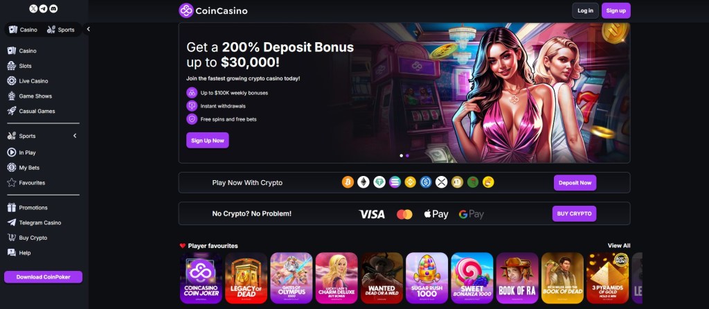 Coin Casino Home Page