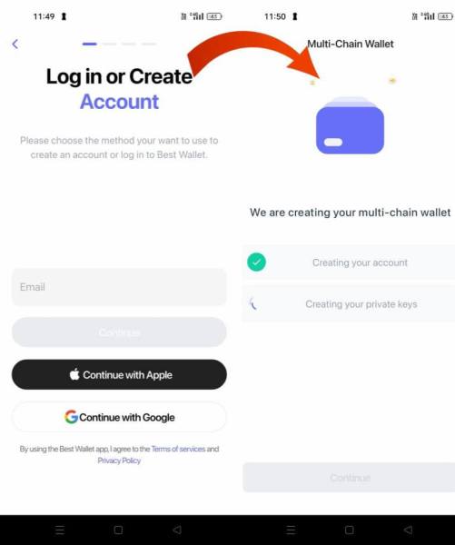 Creating a Best Wallet account in two easy steps