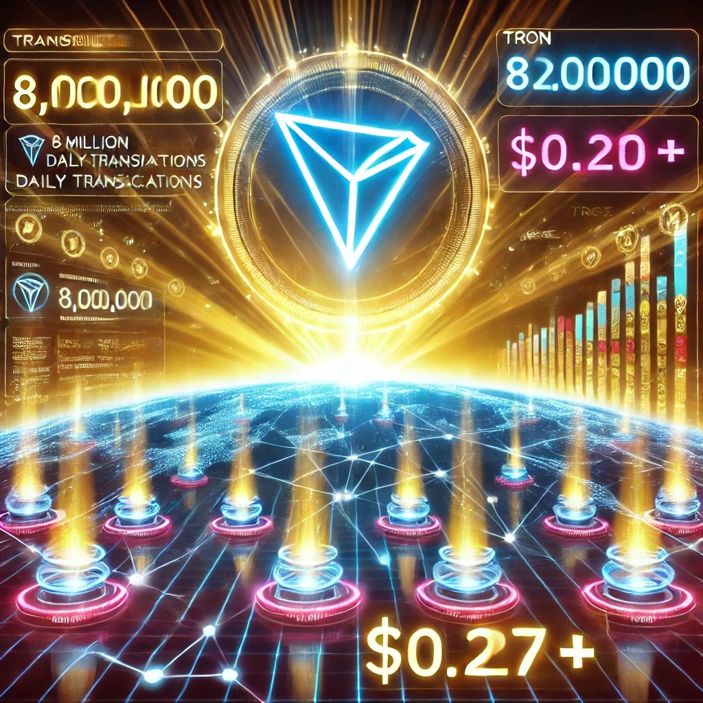 TRON Surges Past 8 Million Daily Transactions as TRX Holds Above $0.27
