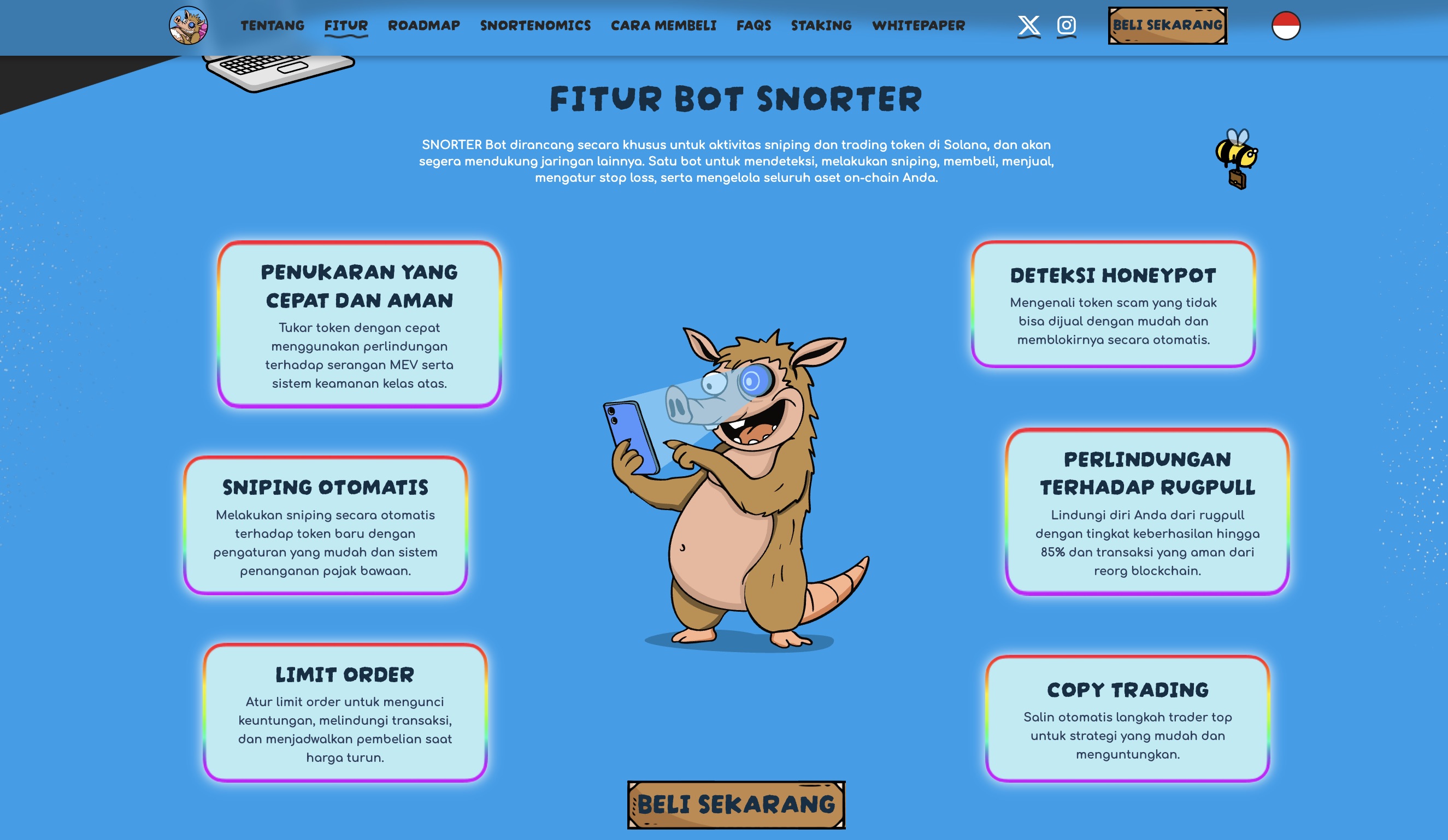 Prediksi harga Snorter - fitur Snorter