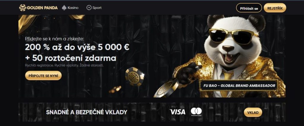 4. Golden Panda – Nízké KYC a Přijímá Tether