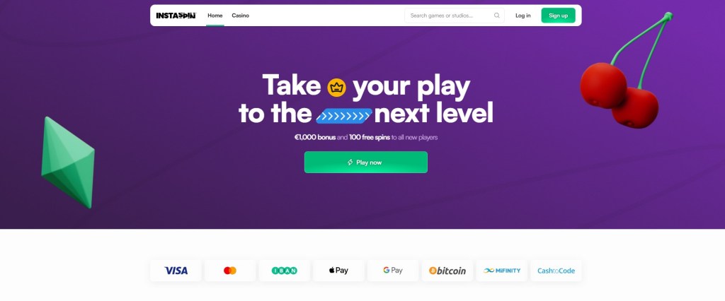 InstaSpin - bitcoin casino