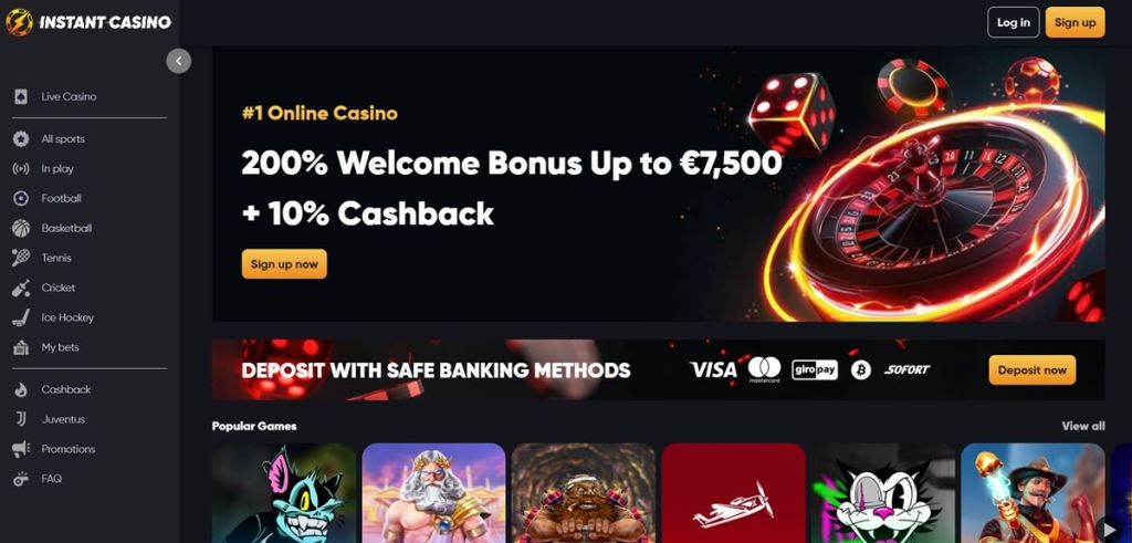 Instant Casino – Rýchly Casino Bonus pre Nových Hráčov Bez Zbytočných Čakaní
