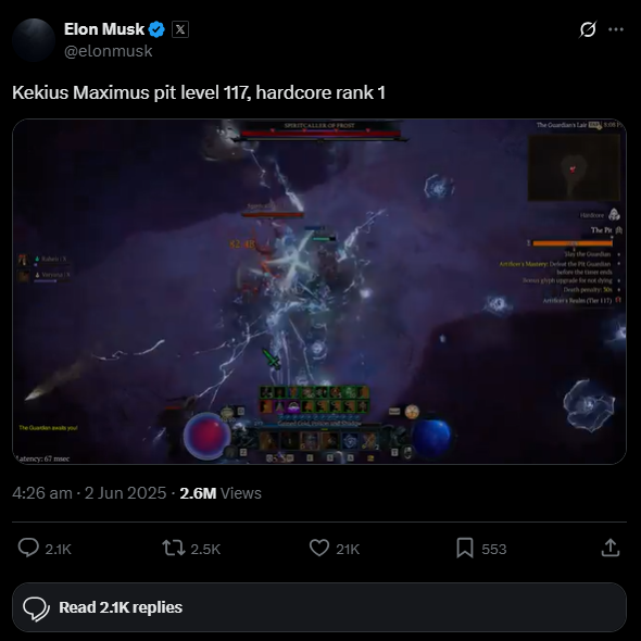 Kekius Maximus Path of Exile X Video