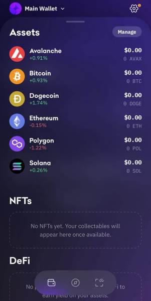 Kraken Wallet’s list of assets spans all the top crypto networks, including Bitcoin.