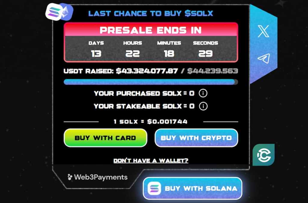 Lakukan Pembelian Token $SOLX