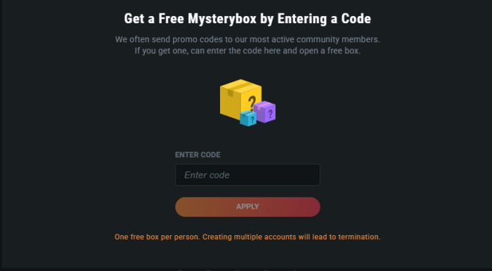 Lootie gifts free mystery boxes via promo codes.