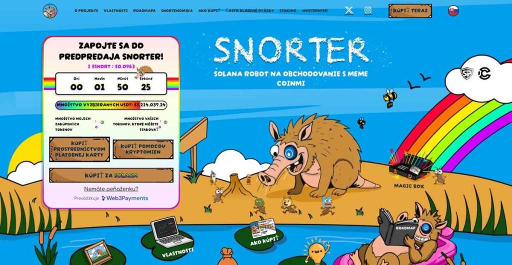 Predpredaj Snorter (SNORT) prekonal hranicu 1 milióna dolárov už v priebehu prvého mesiaca