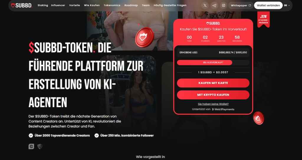 SUBBD Krypto im Presale