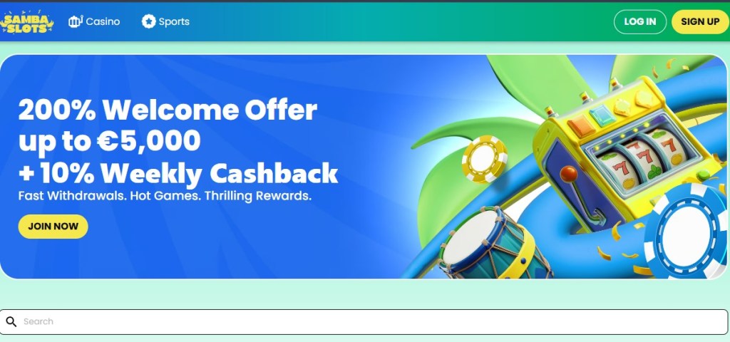 3. Samba Slots – Ekskluzivne Slot Igre i Kripto Bonusi za Nove Igrače