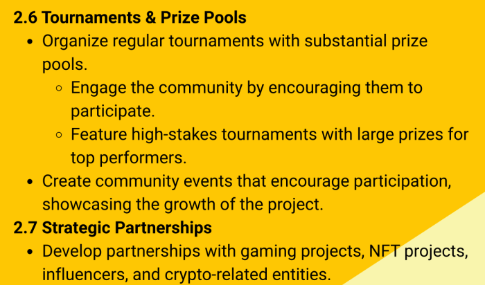 Snaky Way’s roadmap mentions upcoming tournaments and blockchain gaming partnerships.