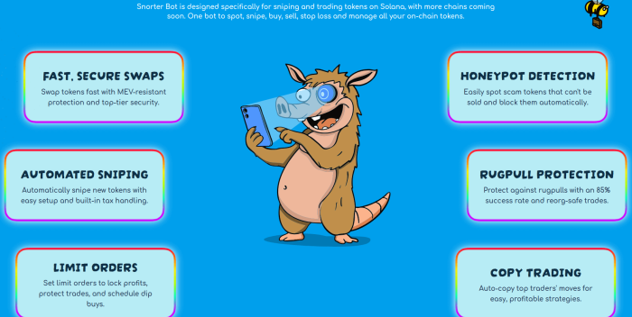 Snorter Bot’s trading and built-in security features make automated trading a breeze.