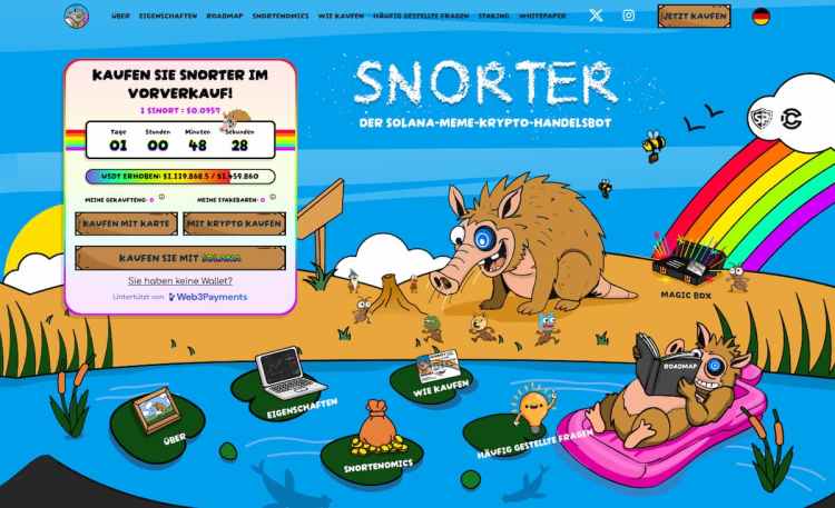 Snorter Krypto Presale, скриншот