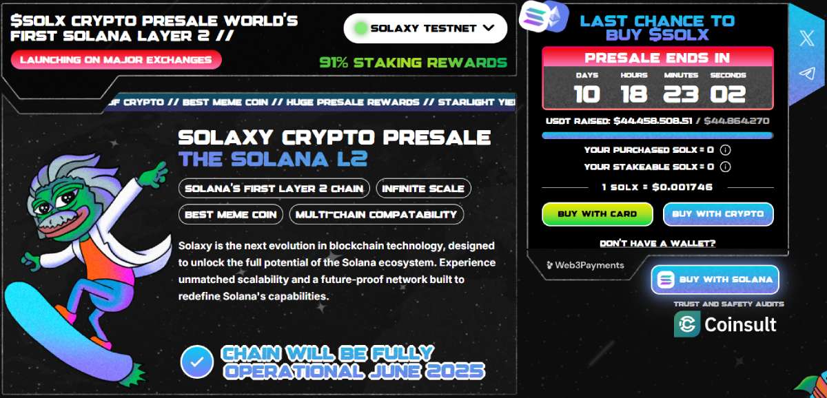 Altcoin Solaxy ($SOLX): Inovacija na Solani