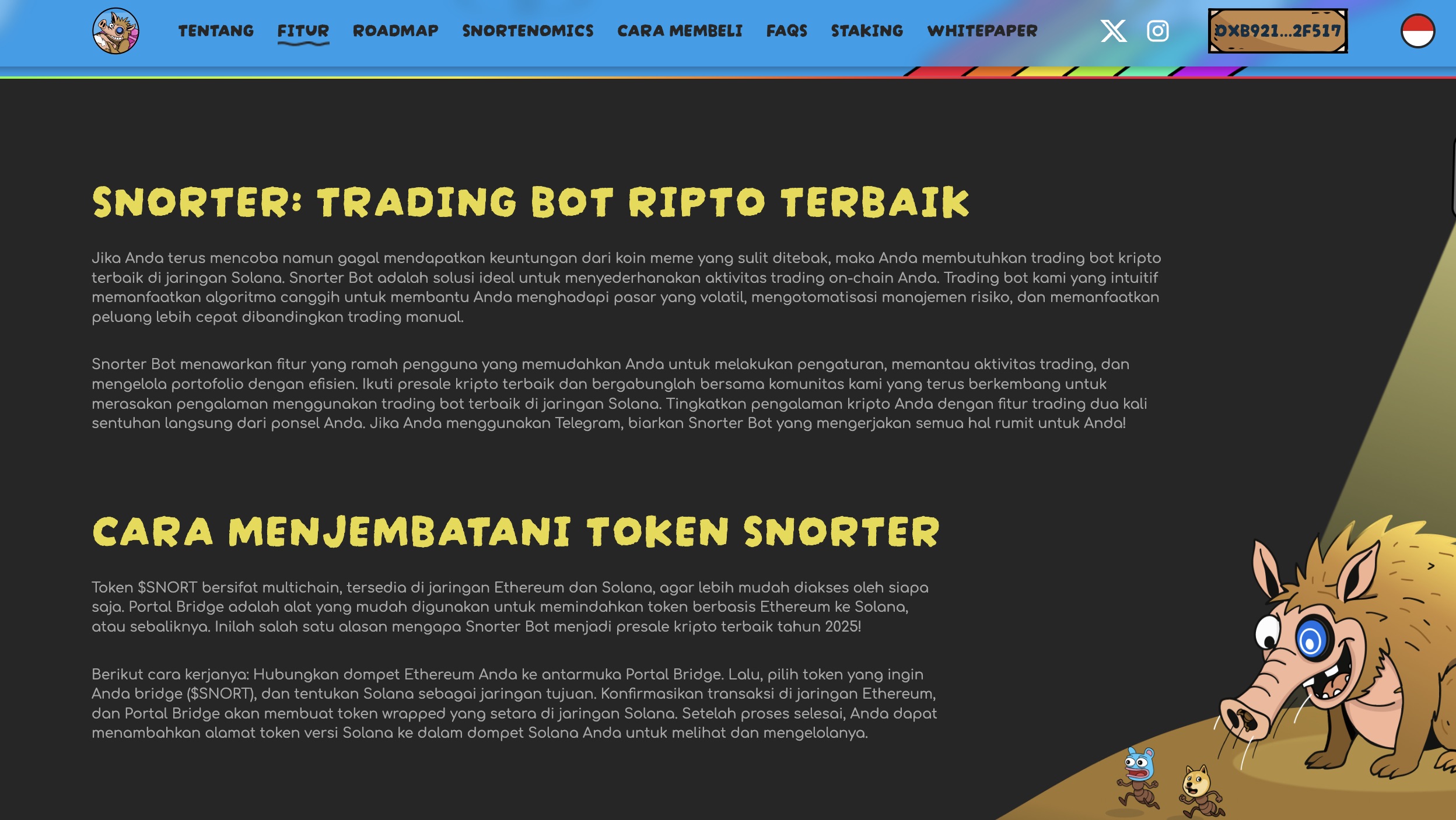 Prediksi harga Snorter - trading bot