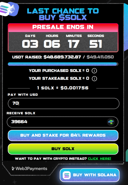 The presale widget automatically calculates the tokens you receive.