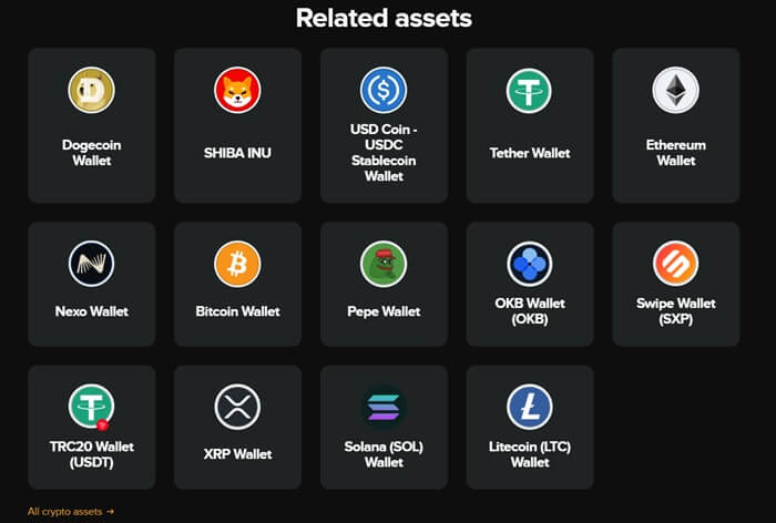 Zengo Wallet’s List of Supported Assets.