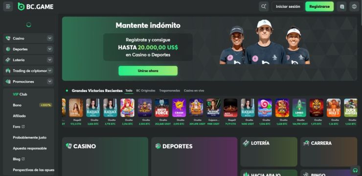 BC.Game es una de las mejores casas para apostar online en US
