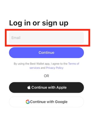 ベストウォレットのログインページ