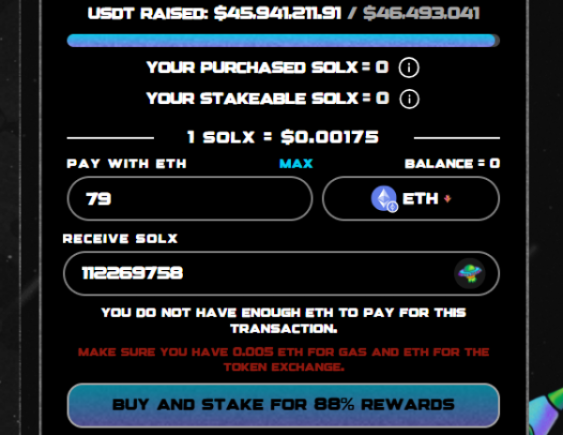 Buy $SOLX on presale 