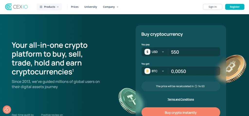 CEX.IO: plataforma regulamentada, ideal para perfis conservadores