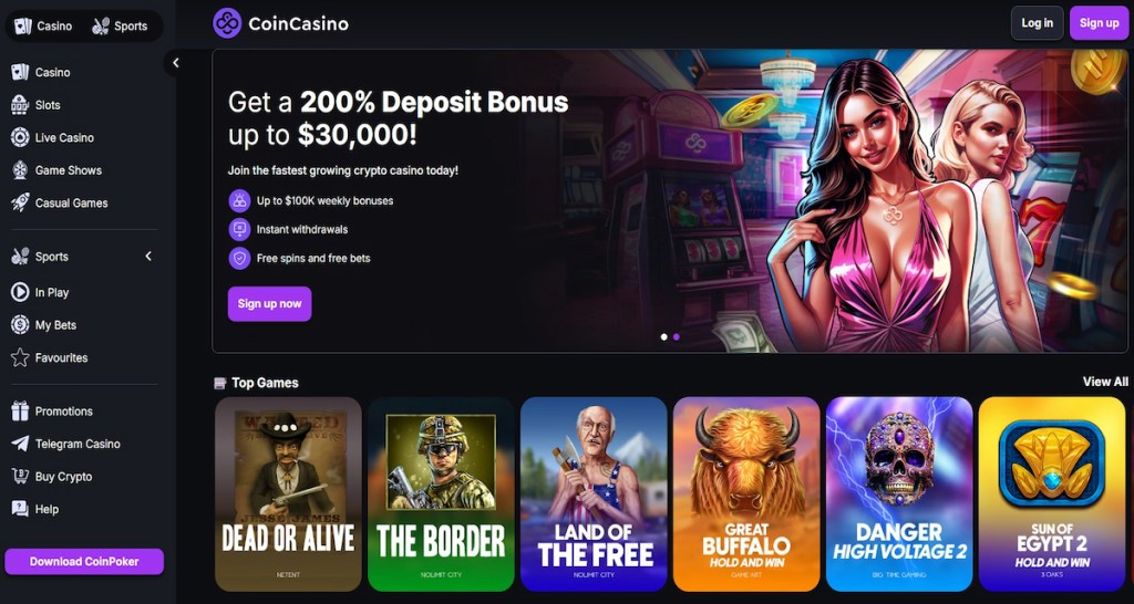 CoinCasino – Ethereum kaszinó a digitális jövőre szabva