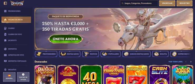 Divaspin habilita depósitos bajos para jugar con 5 euros en prácticamente todo su catálogo