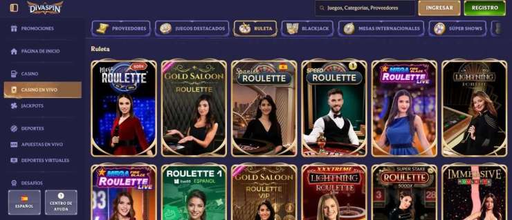 Divaspin permite jugar a la ruleta live durante las 24 horas del día