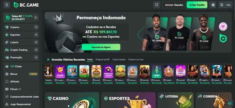 BC.Game conta com inúmeros mercados de apostas esportivas, além de vários esportes