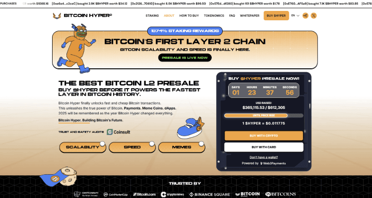 3. Bitcoin Hyper – pirmasis Bitcoin Layer-2 su realiu naudojimu ir tarpgrandinėmis galimybėmis