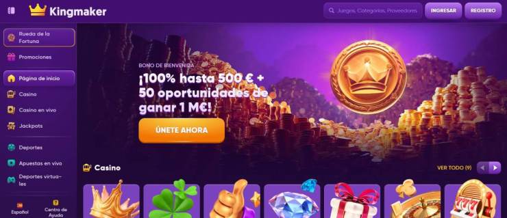 Casas de apuestas que no tienen licencia española como Kingmaker garantizan apuestas online seguras