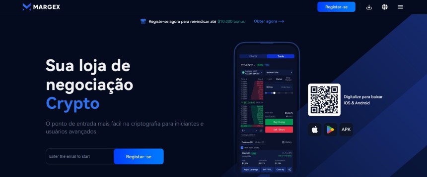 Homepage da Margex