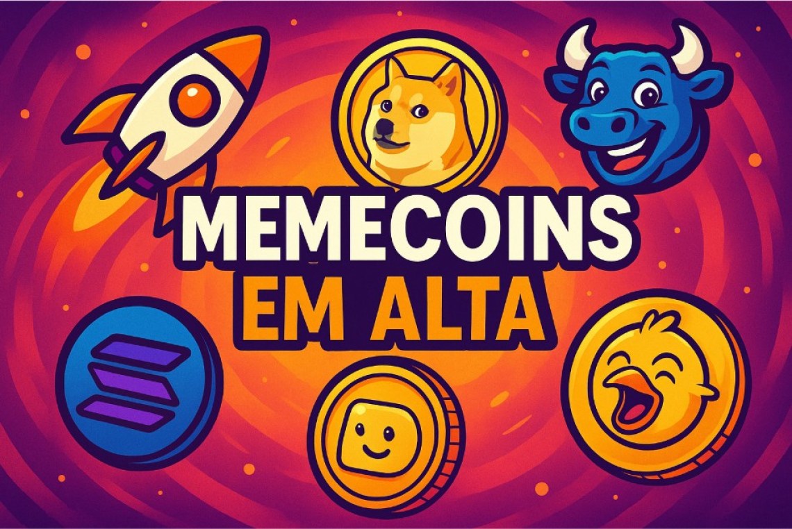 Descubra memecoins em alta