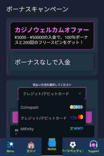 オンラインカジノ入出金に便利なウィキベット
