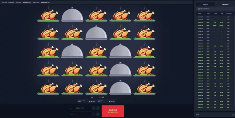 Jouez sur le jeu du poulet 