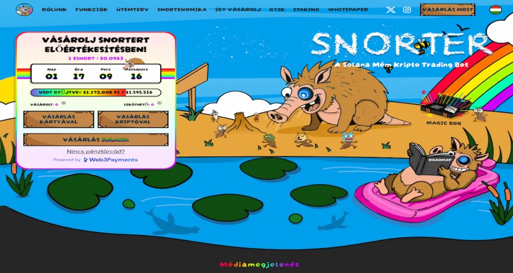 1. Snorter Token ($SNORT) – Solana bot, amely forró tokeneket vadászik Telegramon