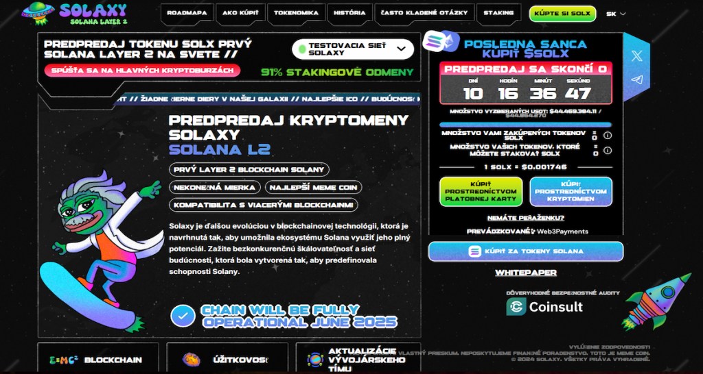Solaxy (SOLX): Riešenie Layer-2 pre Solanu