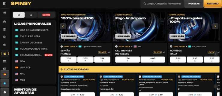 Spinsy es la mejor casa de apuestas con Tipster para apostar actualmente