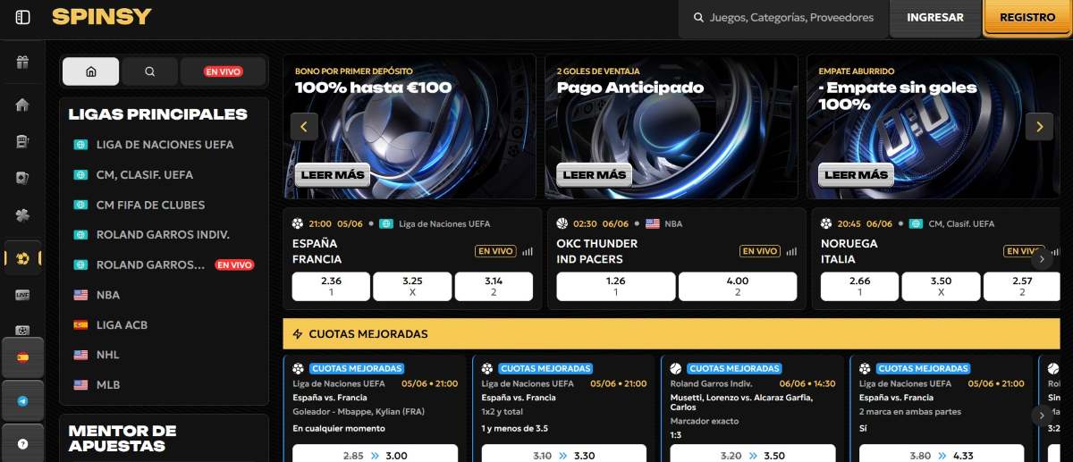 Spinsy es la casa de apuestas más rentable actualmente en nuestro ranking