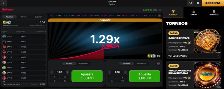 Spinsy es el casino con Aviator más recomendado de España