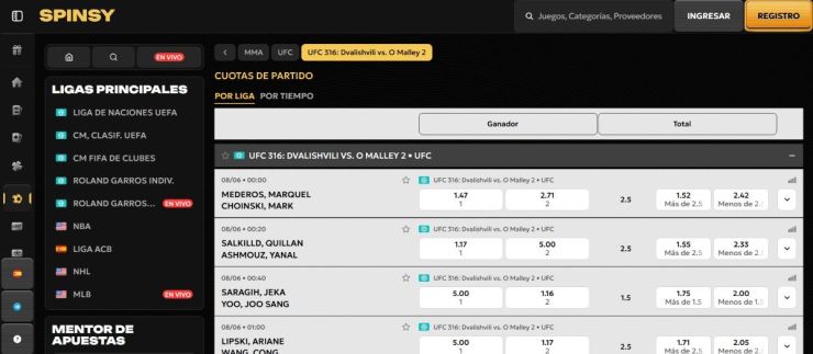 Spinsy es la mejor casa de apuestas de Ilia Topuria según nuestro análisis